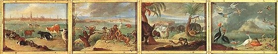 Biology &ndash; The Animals (details) (Jan Van Kessel, 1660, Museo del Prado, Madrid).