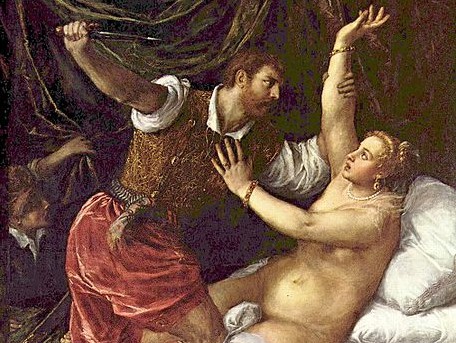 3.1.4 Conduct . Fields: Social Psychology, Criminology. Image:  The Rape of Lucretia (detail); A painting by Titian, 1571.The rape of the noblewoman Lucretia was a starting point of events that led to overthrow of Roman Monarchy and establishment of Roman Republic. As a direct result of the rape, Lucretia committed suicide.