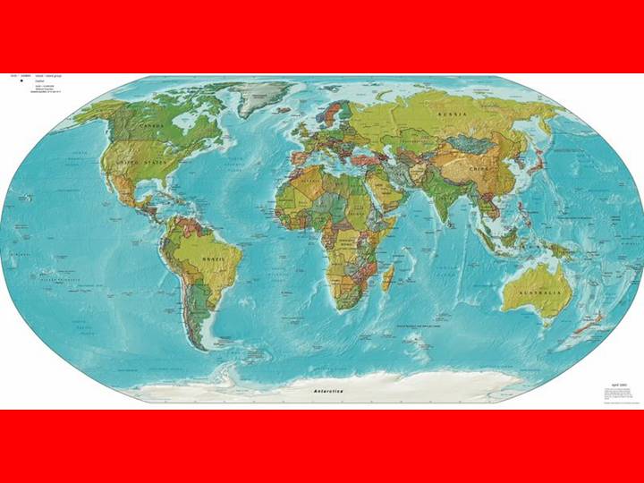 2.2 Area-Based. Fields: Area Studies  (classified by area). Image: A Political and Physical Worldmap from end of 2005. Originally based on two CIA maps (Wikipedia).